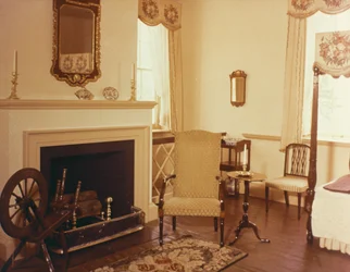 Monticello, home of Thomas Jefferson, Charlottesville, Virginia, late 18th century: Interior of south pavilion